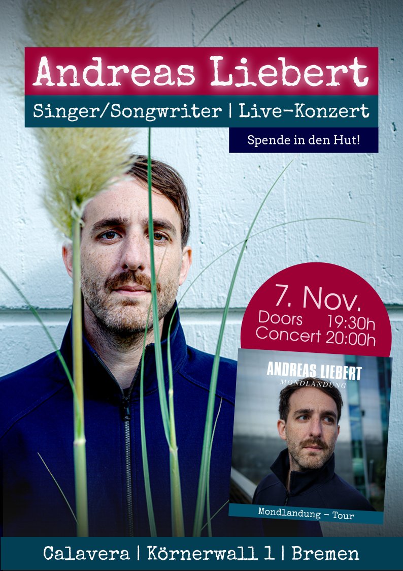 Konzert mit Singer/Songwriter Andreas Liebert aus Berlin
